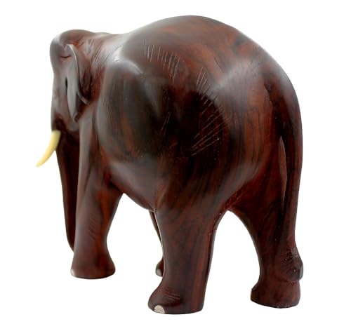 Image of ELEPHANT - WOODEN SHOWPIECE - ROSEWOOD (HANDMADE) (6 INCH)