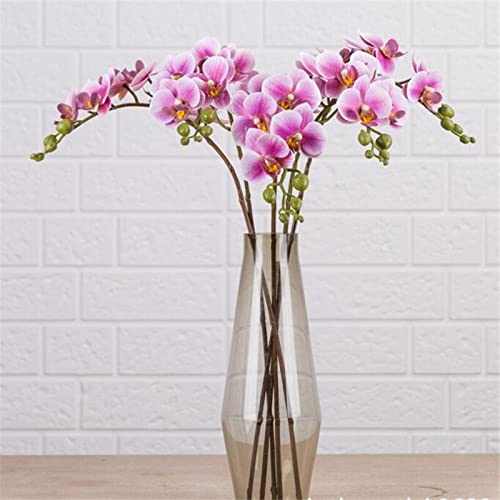 Kunstmatige Latex Butterfly Orchideebloemen 7 Heads Goede Phalaenopsis Orchid 25" for Wedding Decoratieve Flower Gedroogd Bloemboeket (Color : Pink) - Afbeelding 6