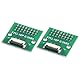 sourcing map 2 Stück FPC FFC PCB Konverter Steckerplatine 16P 0.5mm auf Buchsenseite 1mm Rückseit auf DIP 2.54 mm für LCD 3D Drucker DVD TV Laptop Audio