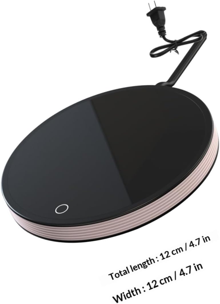 Unomor Convenient Mug Heater Cup Warmer with Ac110v Power Supply, Delicate Coffee Warmer Pad for Office and Home Use, Pink and Black Temperature Control Beverage Heating Mat