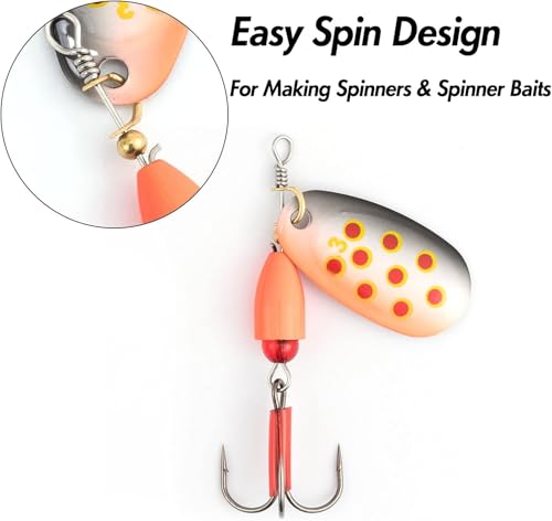 Set de 200 conectores en U de latón Easy-Spin para señuelos miniatura 3