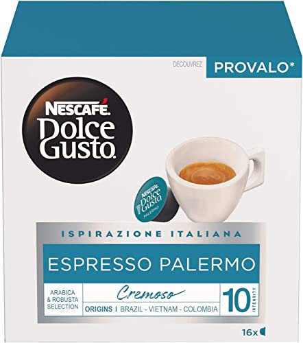NESCAFÉ DOLCE GUSTO Espresso Palermo Caffè, 6 Confezioni da 16 Capsule (96 Capsule Compatibili Nescafé Dolce Gusto)