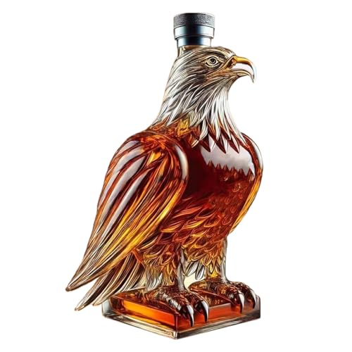 Costruzione solida e leggera: il decanter a forma di aquila presenta un design strutturale sicuro con una costruzione solida, realizzato in materiale resistente alla rottura per un uso affidabile, pur mantenendo una struttura leggera per una facile maneggevolezza e portabilità