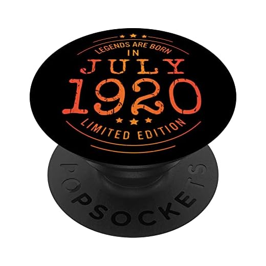 Cumpleaños Julio 1920 Edición Limitada Regalo Legend July PopSockets PopGrip Intercambiable