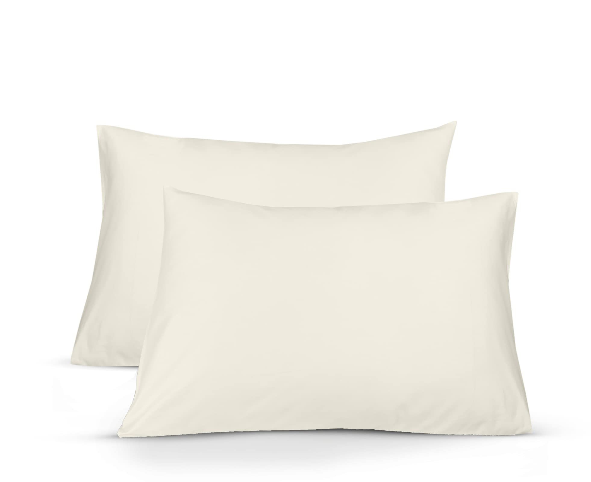 Crescent Collection Plain Housewife Pair of Pillowcases (Cream, Pair Of Pillowcase)