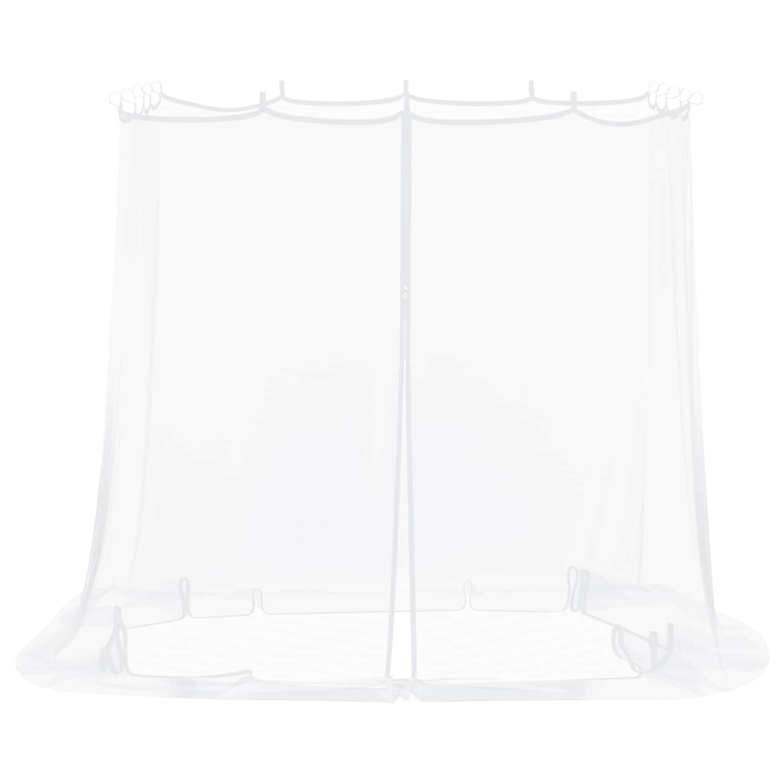 Moustiquaire pour tonnelle 220 Mesh blanc, 2 x 2 x 2 m, polyester, moustiquaire avec fermeture éclair et fermeture pour extérieur, balcon, terrasse