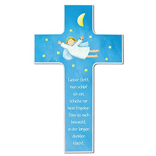Fritz Cox  Cruz infantil  Abendgebet  Schicke mir mein Engelein el regalo especial para nuestros seres queridos y una hermosa cruz para cada habitación infantil 15 cm
