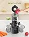Juicer Machines, TUUMIIST Cold Press Juicer with 4.6'' Large Feed Chute Fit Whole Vegetable And Fruit, Masticating Juicer Easy To Clean, Black