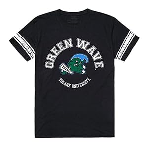 Tulane University Green Wave NCAA Men’s Football Tee T-Shirt Black Large