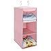 Amazon Brand – Umi Organizador de Armario, Estantería Colgante de Tela, Estante de Tela para Armario, Organizador de Ropa, para Guardar Ropa, Toallas, etc, 3 Niveles, Rosado