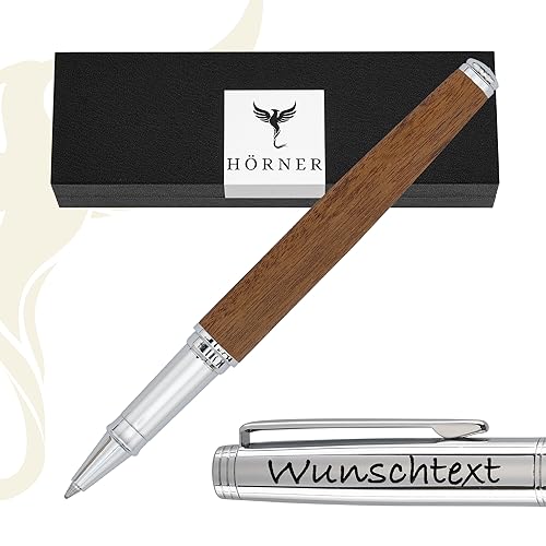 Hörner Legno Premium Design Holz-Tintenroller mit Gravur I Mahagoniholz I Edle Geschenk-Box I Schreibfarbe Blau I Strichstärke M 0,7 mm I Hochwertiges Etui I Moderner Grip I Hochwertiger Rollerball Hörner Legno Premium Design Holz-Tintenroller mit Gravur I Mahagoniholz I Edle Geschenk-Box I Schreibfarbe Blau I Strichstärke M 0,7 mm I Hochwertiges Etui I Moderner Grip I Hochwertiger Rollerball