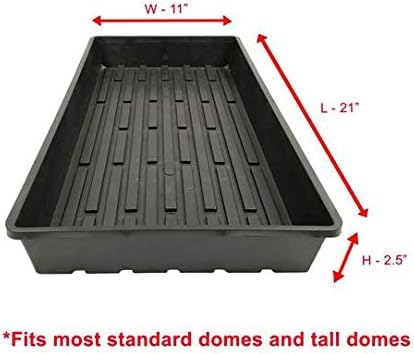 Miniatura 5 de Viagrow Bandeja de iniciación de semillas de propagación sin agujeros extra fuerte, germinación de plantas, plántulas planas, forraje, microverdes