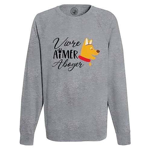 Sweat Homme Animaux Vivre Aimer Aboyer coupe ajustée qualité supérieure