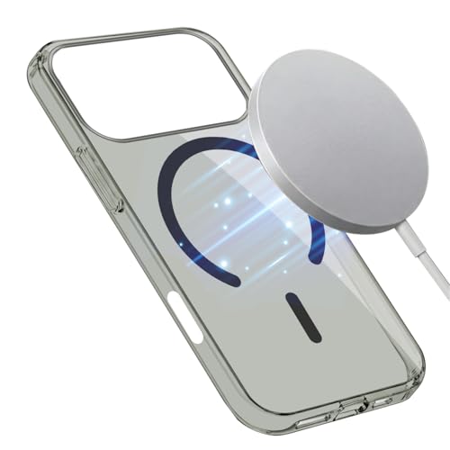 Image of Jkobi Lifetime Anti-Yellow MagSafe Compatible Clear Back Cover Case for Apple iPhone 17 Pro Max (Sleek Hard Crystal | Shockproof and Camera Protection)