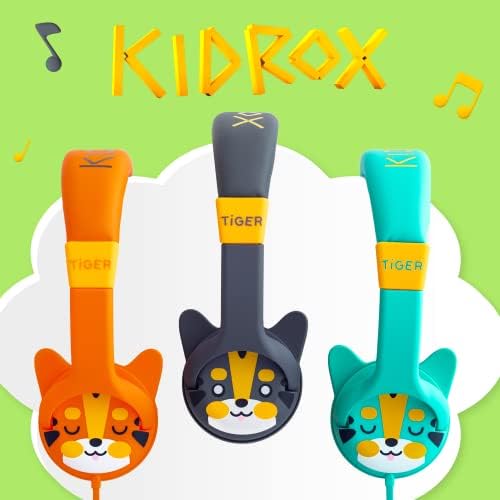 Kidrox Toddler Headphones Age 2+, Kids Headphones Wired, Childrens Headphones for Ipad, Boys Headphones Kids Girls, Baby Headphones Kids, Wired Headphones for Kids, Noise Cancelling Headphones for Kid