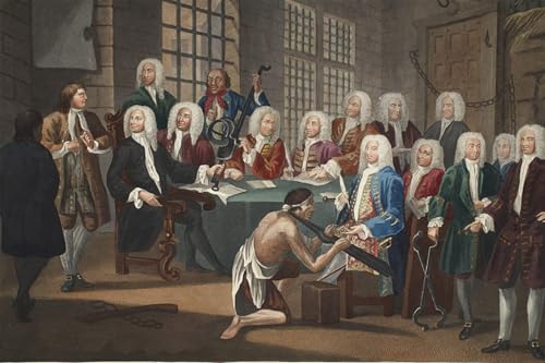 Affiches et gravures William Hogarth impression sur toile Bambridge en procès 60x90cm