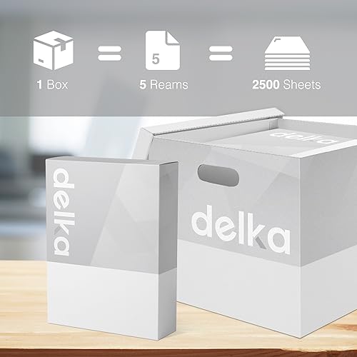 delka Multi-Purpose A4 Printer Paper, 75gsm A4 Paper, 2 Ream, 1000 Sheets, White - Image 4
