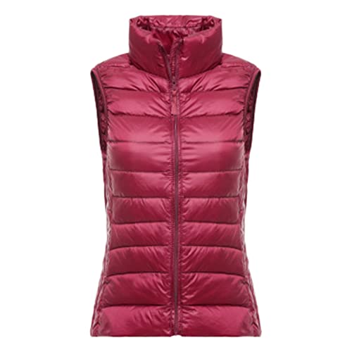 Leichtes Damen-Baumwoll-Unterhemd Unterhemd kann schultern, einfarbig, Stehkragen, Reißverschluss, schmal, kurz Daunenmantel Damen Winter