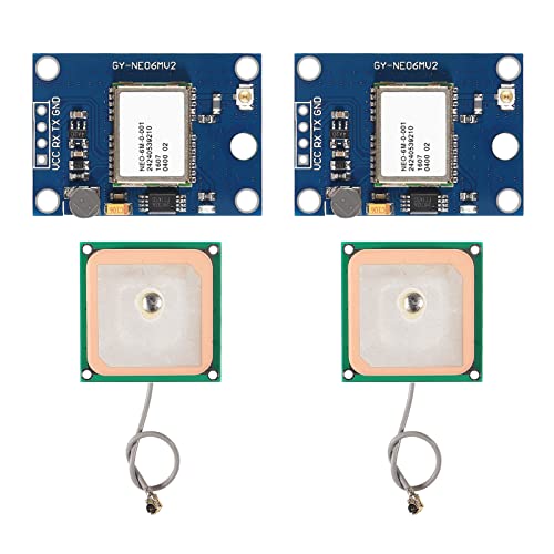 GY-NEO6MV2 NEO-6M GPS-Modul mit Flugsteuerung für EEPROM MWC APM2.5 große Antenne NEO6MV2, 2 Stück Cover
