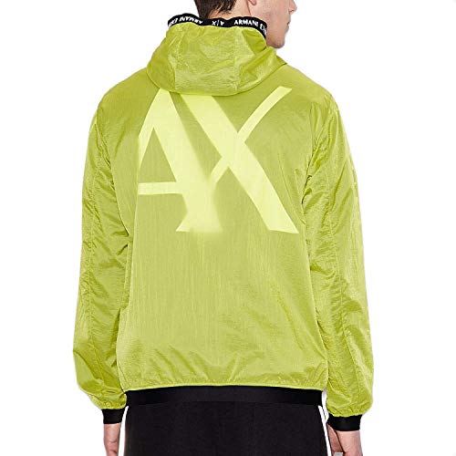 Armani Exchange Men's Tape Hood Zip Up Jacket with Reflective Logo2