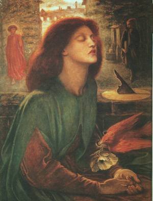 Peinture à l'huile de Rossetti Beata Beatrix avec finitions texturées haut de gamme 12x16