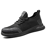 ALOFME Sportliche Sicherheitsschuhe Herren Damen S3 Leicht Atmungsaktiv Arbeitsschuhe Stahlkappen Schuhe