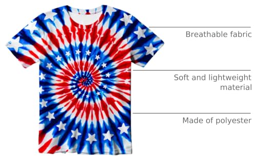 Image of Kids Tie Dye T-Shirt, Children Tie Dye Short Sleeve Tee Shirt for Kids