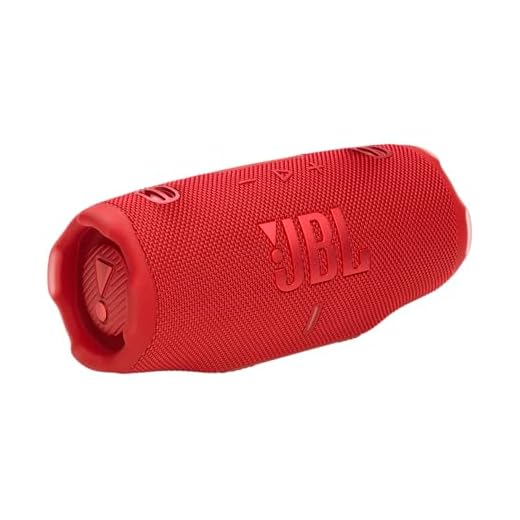 JBL Charge 6, Altavoz Bluetooth portátil inalámbrico, 28h de batería, Resistencia al Agua IP68, a Prueba de Polvo y caídas, Sonido JBL Pro con AI Sound Boost, Compatible con Auracast, Rojo
