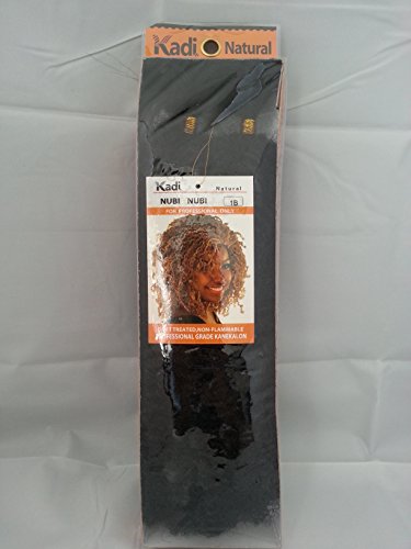 Kadi Natural Nubi Nubi Braiding Style, Hair Extension, Professional Grade (1B - Off Black)