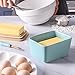 DOWAN Ceramic Butter Dish with Lid - Large Butter Container with Knife, Covered Butter Dish Perfect for 2 Sticks of Butter West or East Coast Butter, Blue