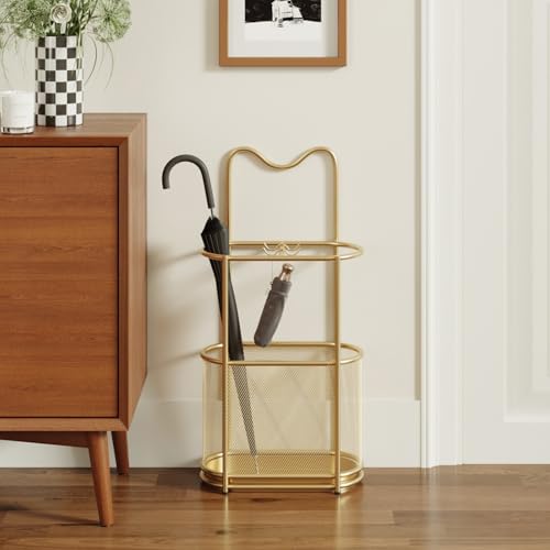 Porte-parapluie métallique compartimenté pour stopper l'eau au sol - 3