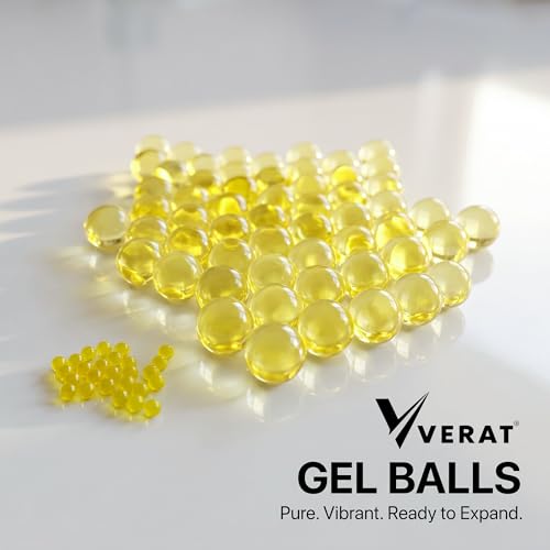 Image of Verat Gel Blaster Refill Water Beads Transparent for Gun Suitable Size 7-8mm Safe Non-Toxic Ammo for Gel Guns & Decorative Vase Filler (This Gel Balls for Specially for Gun) (5 Packets, Yellow)