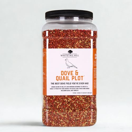 Whitetail Hill Dove and Quail Food Plot Seed Mix for Dove, Quail, Turkeys, Game Birds, 1/3 Acre or 1.5 Acres, Millet and Sorghum, Deer Browse Resistant, Drought Tolerant