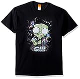 Nickelodeon Men's Invader Zim-Gir T-Shirt, Black, L