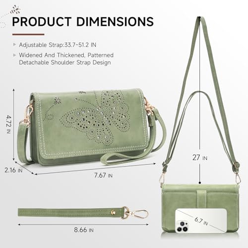 Small Crossbody Bag for Women,Cell Phone Purses Women Shoulder Handbags Wallet Purse with Credit Card Slots Wristlet4