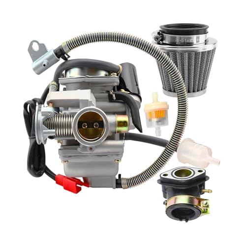 Carburador para scooter GY6 150cc de 4 tiempos con estrangulador eléctrico y filtro de aire