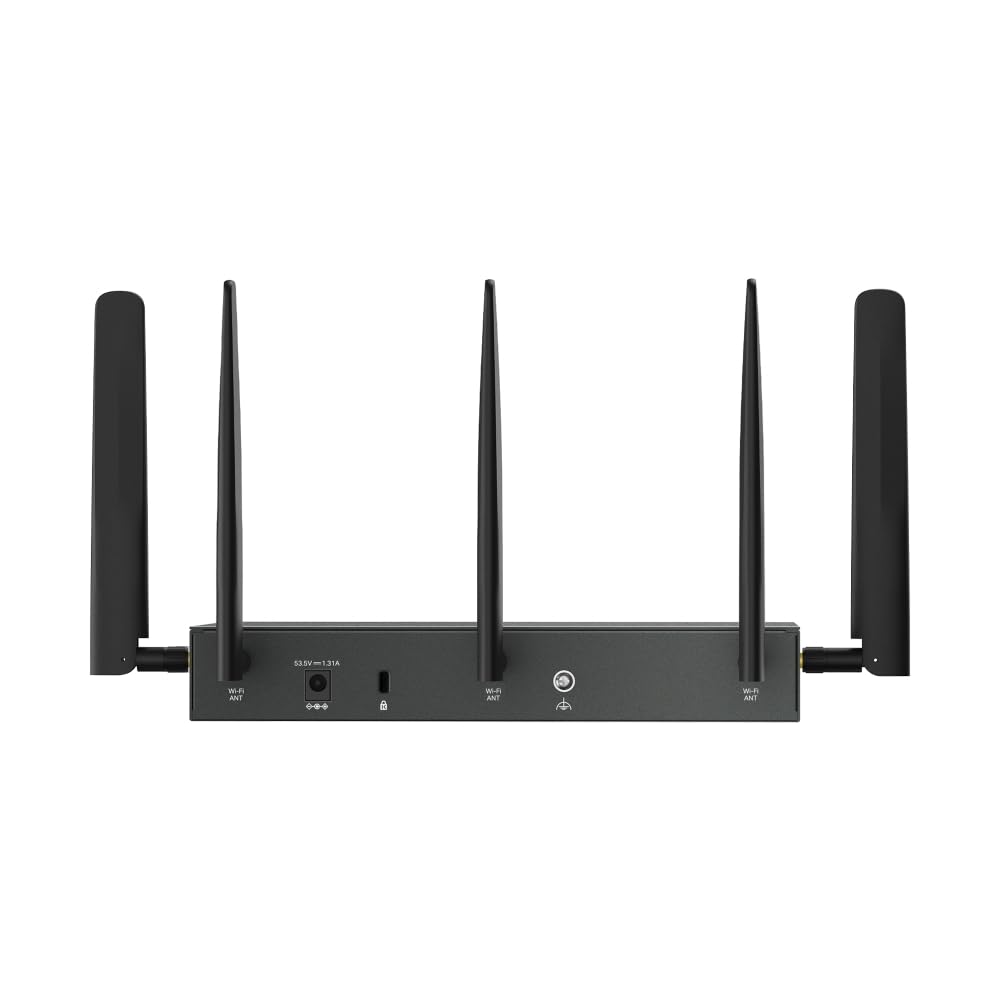 TP-Link ER706WP-4G AX3000 - Enrutador de Internet WiFi de 6 Gigabit, amplificador WiFi de doble banda, router WiFi de malla Omada, compatible con 4G+ Cat6, 5 puertos Gigabit Ethernet, VPN de alta