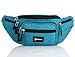 Leoodo 6 Fächer Gürteltasche Bauchtasche Damen Herren Hüfttasche mit Reißverschluss Outdoor Geldgürtel für Arbeit Wandern Reise Hundebesitzer Sport Einzelhandel Handy, Damen Tasche:Blau