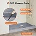 Albott Shower Curb Kit, Complete Shower System with 38
