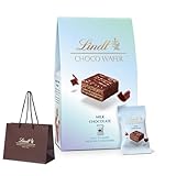 最安！【Lindt公式ギフト】リンツ Lindt チョコレート チョコウェイファーパック ミルク 130g 個包装 ギフト 手提げ袋付き ショッピングバッグS付
