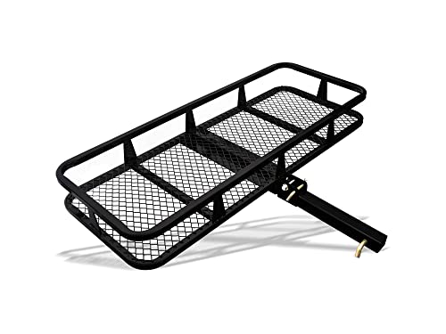 Armordillo 8719565 59" Mesh Foldable Rear Hitch Cargo Basket Universal Fits 2-Inch Receiver Tube Trailer Hitch