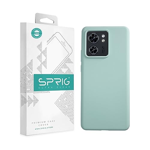 Image of SPRIG Compatible with Moto Edge 40 Premium SilkTone (Liquid Silicone) Back Cover Drop Tested Shock Proof Mobile Case for Men, Women, Boys and Girls with Camera Protection (Light Green)