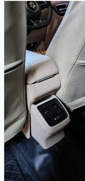 Image of Pabla Enterprises High-End Car Center Armrest with Storage Compartment and Ultimate Comfort COMPATABLE WITH MARUTI DZIRE 2017-2026 AND NEW SWIFT ZXi, ZXi+ MODELS BEIGE COLOR