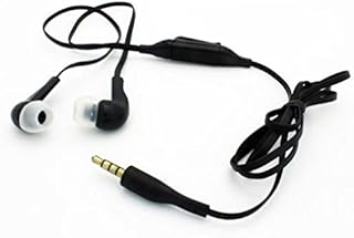 Sound Isolating Handsfree Headset Earphones Earbuds w Mic Dual Headphones Earpieces Stereo Flat Wired 3.5mm [Black] for iP...