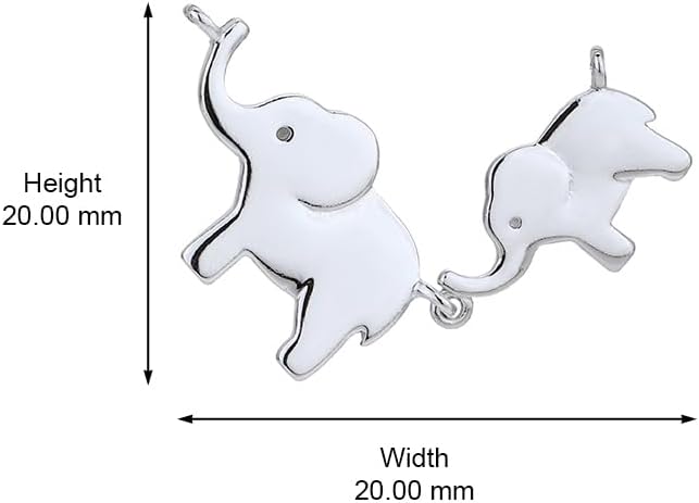 Vanbelle Sterling Silver Jewelry - Rhodium Plated with 925 Stamp - Mother and Calf Elephant Pendant - Mother's Collection Necklace for Women - Chain 16" long + 2" extender - Image 3