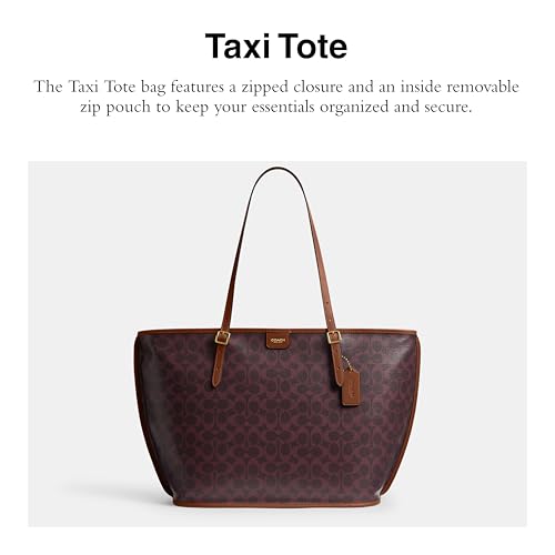 COACH womens Taxi Tote in Signature Canvas