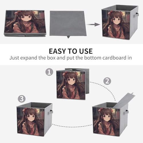 Panier de rangement pliable Anime pour optimiser les étagères de chambre - 5