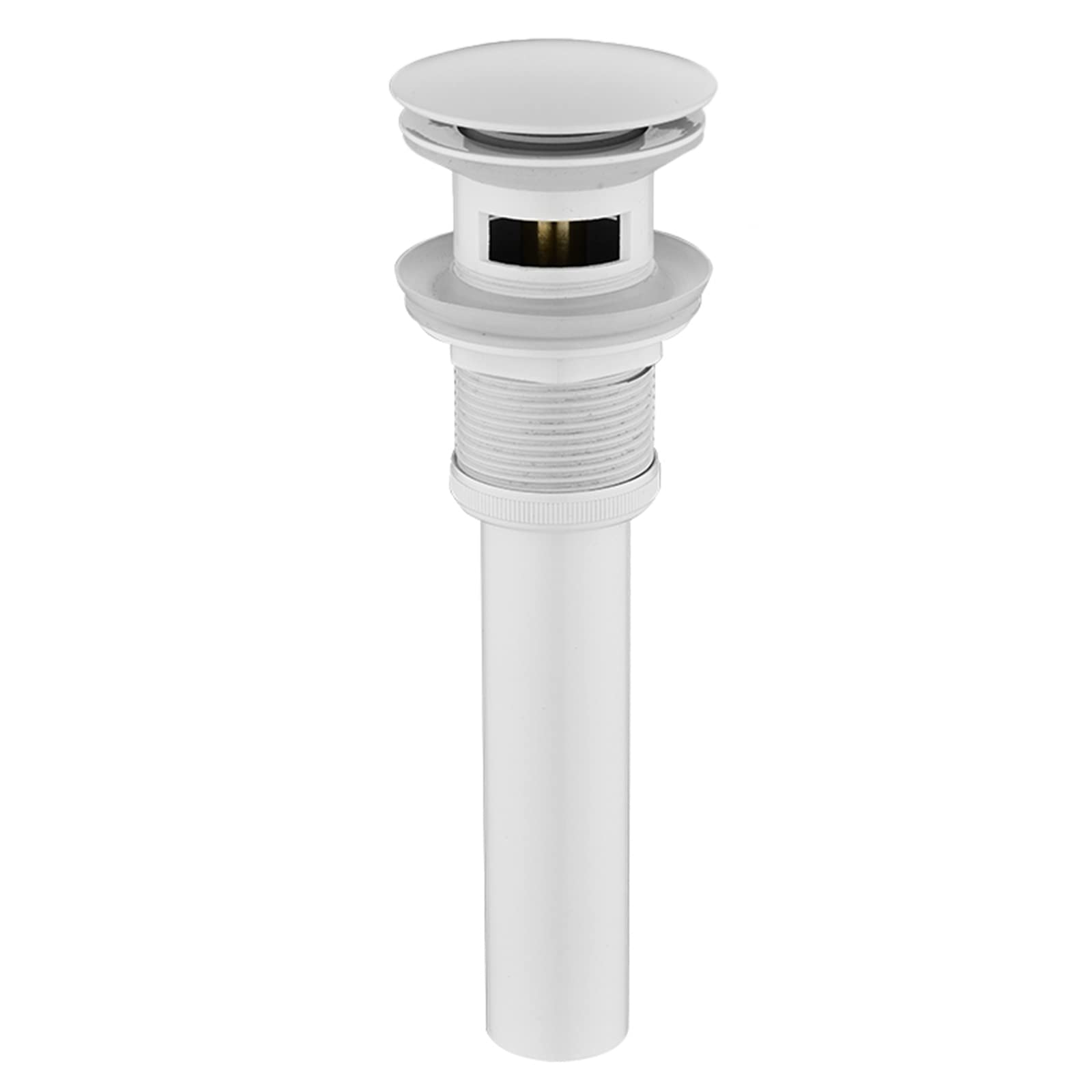 Piletta Lavandino Bagno Universale Piletta Lavabo Bagno Pop Up Piletta Bidet Click Clack con Troppo Pieno In Ottone G1 1/4“ Per Lavabo,Bianco
