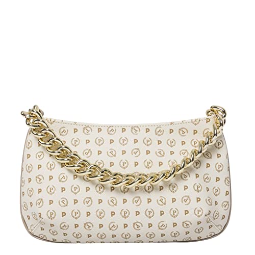  Pollini Borsa A Tracolla Da Donna Marchio, Modello Heritage TE8490PP0FQ1, Realizzato In Pelle Sintetica. Grigio