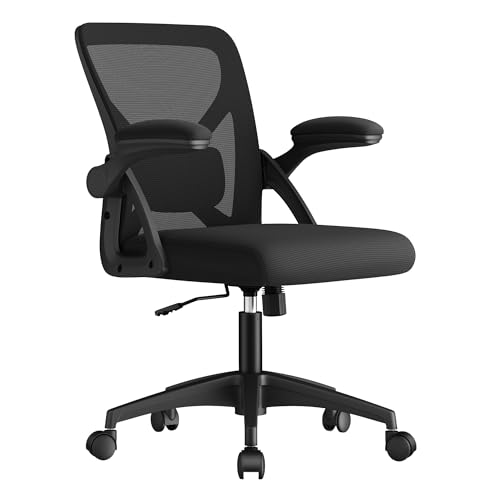 VASAGLE Overbed Table with Wheels, Mobile Standing Computer Desk, 27.6 x 15.7 Inches Tabletop, Adjustable Height, 2 Cup Holders, Phone and Tablet Slot, Cloud White ULSD600W01